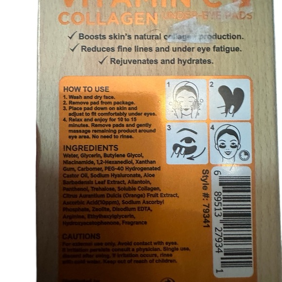 Azure Under Eye Pads Bundle of 4 Hyaluronic Acid Hemp & Collagen Vit C 20 pairs - Picture 8 of 10